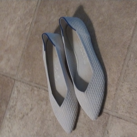 Rothy's The Point Diamond Twill Slip On Flats Size 9.5W Casual Canvas Ballet - Picture 3 of 8
